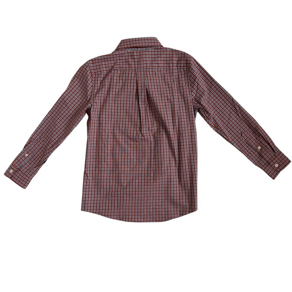 Vineyard Vines Boys Red Orange Plaid Button Down Shirt Size 7 NW - Picture 3 of 7